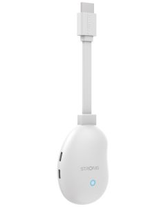 STRONG 4K Google TV stick LEAP-NEVE/ 4K Ultra HD/ H.265/ HDMI/ Wi-Fi 6/ Chromecast/ NETFLIX/ Disney+/ Google TV/ bílý