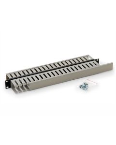 Triton 19" vyvaz. panel 1U oboustranná plast. lišta BK