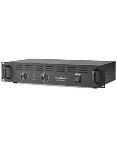 NEDIS PA zesilovač/ RMS 2x 100 W @ 8 Ohm/ 2x 150 W @ 4 Ohm/ 2 kanály/ 2U/ montáž do 19" stojanu/ kov/ černý