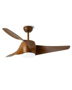 IMMAX NEO LITE WAVE SMART LED stropní svítidlo s ventilátorem 18W, Wi-Fi, TUYA, hnědé (barva dřeva)