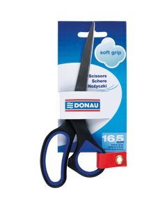 Nůžky Donau Soft grip, 16,5 cm, modré