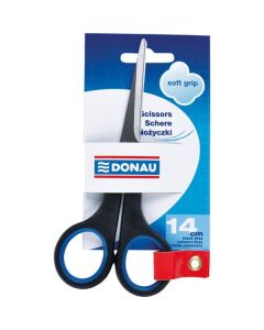 Nůžky Donau Soft grip, 14 cm, modré