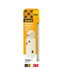 Scotch® Průhledná páska 508, 15 mm × 10 m, 10 ks