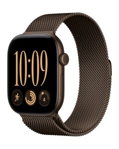 Apple Watch Series 12 46mm tmavě bronzový hliník s tmavě bronzovým milánským tahem - S/M