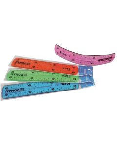Plastové pravítko Donau flexi 15 cm, mix barev
