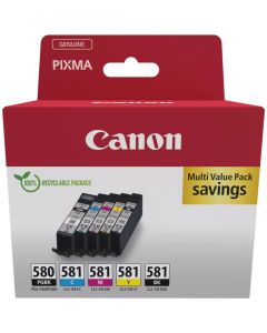 Canon inkoustová náplň PGI-580/CLI-581 PGBK/C/M/Y/BK MULTI  SEC Ink Value Pack