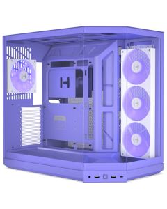 HYTE skříň Y50 ARGB Taro Milk / panoramatické sklo / dvě komory / 4x ARGB fan / bez zdroje / 1x USB-C / 2x USB-A