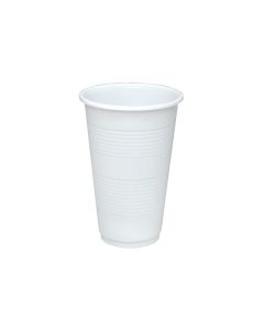 Plastové kelímky - 300 ml, bílé, 100 ks
