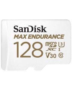 SanDisk MAX ENDURANCE microSDXC 128GB / C10, U3, V30 / 60,000 Hours / + SD Adaptér