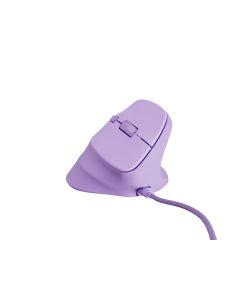 Vertikální myš Natec CRAKE 2 PRO/Vertikální/Optická/Pro praváky/12 400 DPI/Drátové USB-A/Fialová