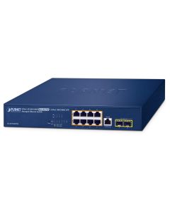 Planet GS-4210-8UP2S L2/L4 switch, 8x1Gb, 2x1Gb SFP, 8x PoE 802.3bt 180W, 0~50°C , QoS
