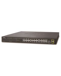 Planet GS-4210-24T2S L2 switch, 24x1Gb, 2x1Gb SFP, QoS, fanless
