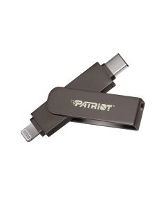 Patriot iLuxe Stick C MFi/256GB/USB 3.2/Lightning + USB-C/Černá