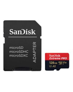 SanDisk Extreme PRO microSDXC 128GB / A2 C10 V30 UHS-I U3 / 200MB/s & 90MB/s / SD Adaptér + 2 years RescuePRO