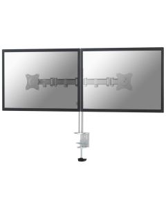 Neomounts Select NM-D135DSILVER/Držák displeje/na stůl/10-27"/svorka+průchodka/VESA 100X100/nosn. 2x 8kg/2 disp/stříbrný