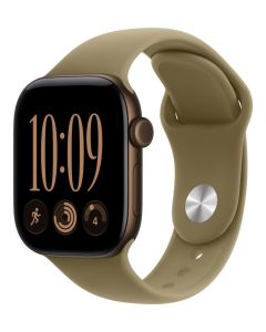 Apple Watch Series 12 42mm tmavě bronzový hliník s olivovým sportovním řemínkem - M/L