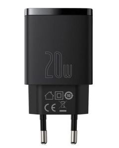 Baseus CCXJ-B01 Compact Quick Nabíječka USB/USB-C 20W Black