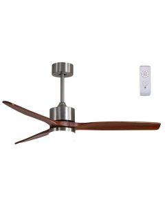 POŠKOZENÝ OBAL - IMMAX NEO LITE ELEGANTE SMART LED stropní svítidlo s ventilátorem Wi-Fi štříbrné/dřevo, TUYA
