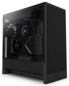 POŠKOZENÝ OBAL - NZXT skříň H5 Flow edition / 2x120 mm fan / USB 3.0 / USB-C 3.1 / průhledná bočnice / mesh panel / černá