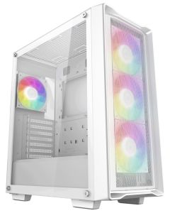 POŠKOZENÝ OBAL - DEEPCOOL skříň CC560 MESH V2 / ATX / 4x120 mm fan ARGB / USB 3.0 / USB 2.0 / mesh panel / bílá