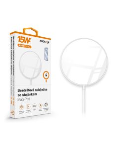 ALIGATOR bezdrátová nabíječka ALIGATOR Mag-Pad, určeno pro MagSafe, 15W, bílá