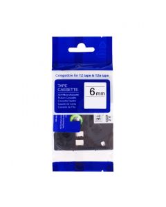 PRINTLINE kompatibilní páska s Brother TZE-FX111, 6mm, černý tisk/průsvitný podklad, flexi