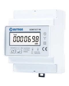 Eastron SDM72CT-M, RS485 Modbus, třífázový, pulsní výstupy, obousměrné měření