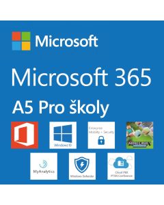 Elektronicky: Microsoft CSP Microsoft 365 A5 for faculty (pro školy) předplatné 1 rok, vyúčtování ročně