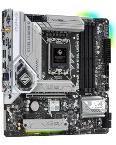 ASRock B760M STEEL LEGEND WIFI / Intel B760 / LGA1700 / 4x DDR5 / 3x M.2 / HDMI / DP / USB-C / WiFi / mATX