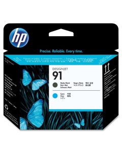 HP 91 matně Černá a azurová tisková hlava