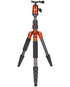 Rollei Stativ Compact Traveler No 1 Carbon/ Zátěž 8kg/ Vytažený 145 cm/ Karbon/ Oranžový