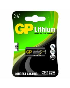 GP Jednorázová fotolithiová baterie CR123A, 1-pack