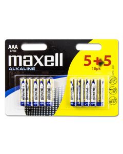 Maxell Jednorázová alkalická baterie AAA, 10-pack