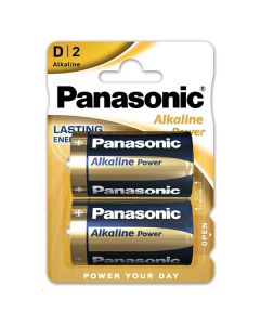 Panasonic Jednorázová alkalická baterie D, 2-pack