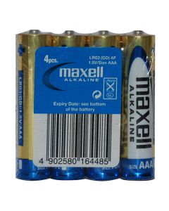 Maxell Jednorázová alkalická baterie AAA, 4-pack