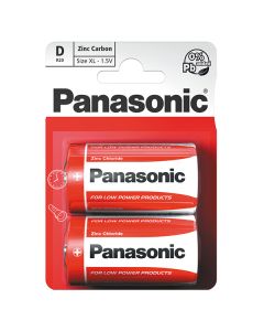 Panasonic Jednorázová zinkouhlíková baterie D, 2-pack