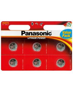 Panasonic Jednorázová lithiová baterie CR2016, 6-pack