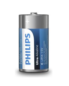 PHILIPS ULTRA Jednorázová alkalická baterie D, 2-pack
