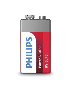 PHILIPS POWER Jednorázová alkalická baterie 9V, 1-pack