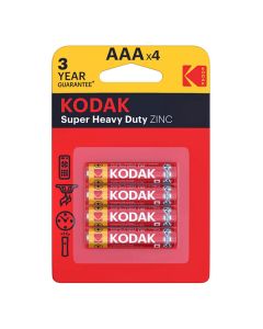Kodak SUPER HEAVY DUTY Jednorázová zinkochloridová baterie AAA, 4-pack