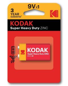 Kodak SUPER HEAVY DUTY Jednorázová zinkochloridová baterie 9VA, 1-pack