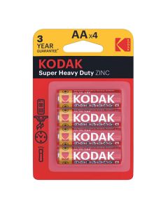 Kodak SUPER HEAVY DUTY Jednorázová zinkochloridová baterie AA, 4-pack