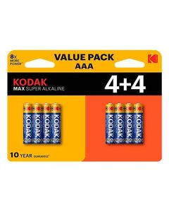 Kodak MAX SUPER Jednorázová alkalická baterie AAA, 8-pack