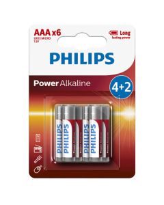 PHILIPS Jednorázová alkalická baterie AAA, 6-pack