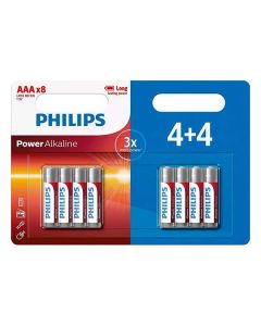 PHILIPS Jednorázová alkalická baterie AAA, 8-pack