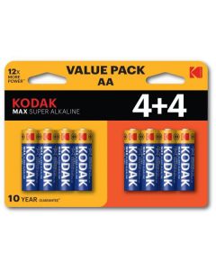 Kodak MAX SUPER Jednorázová alkalická baterie AA, 8-pack