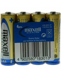Maxell Jednorázová alkalická baterie AA, 4-pack