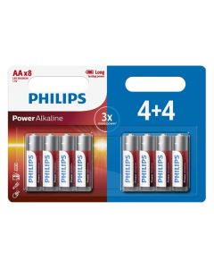 PHILIPS Jednorázová alkalická baterie AA, 8-pack