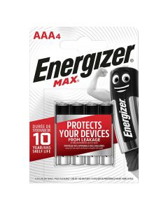 ENERGIZER Max Jednorázová alkalická baterie AAA, 4-pack