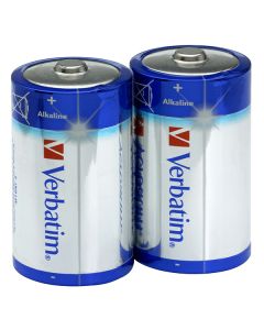 Verbatim Jednorázová alkalická baterie D, 2-pack